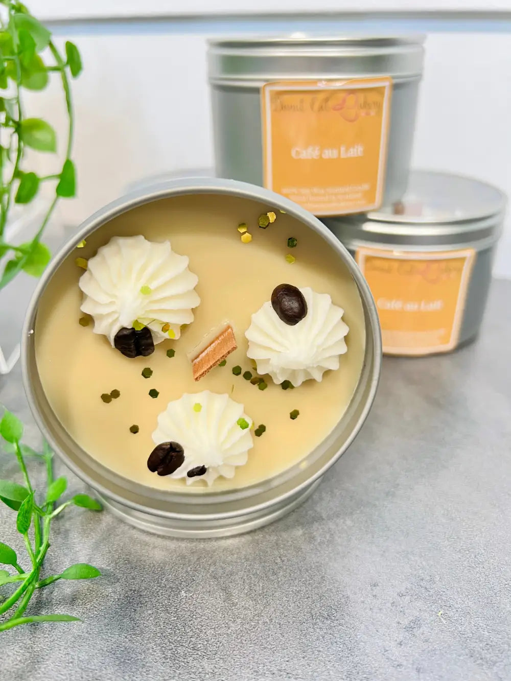 Cafe Au Lait Premium Tinned Candle