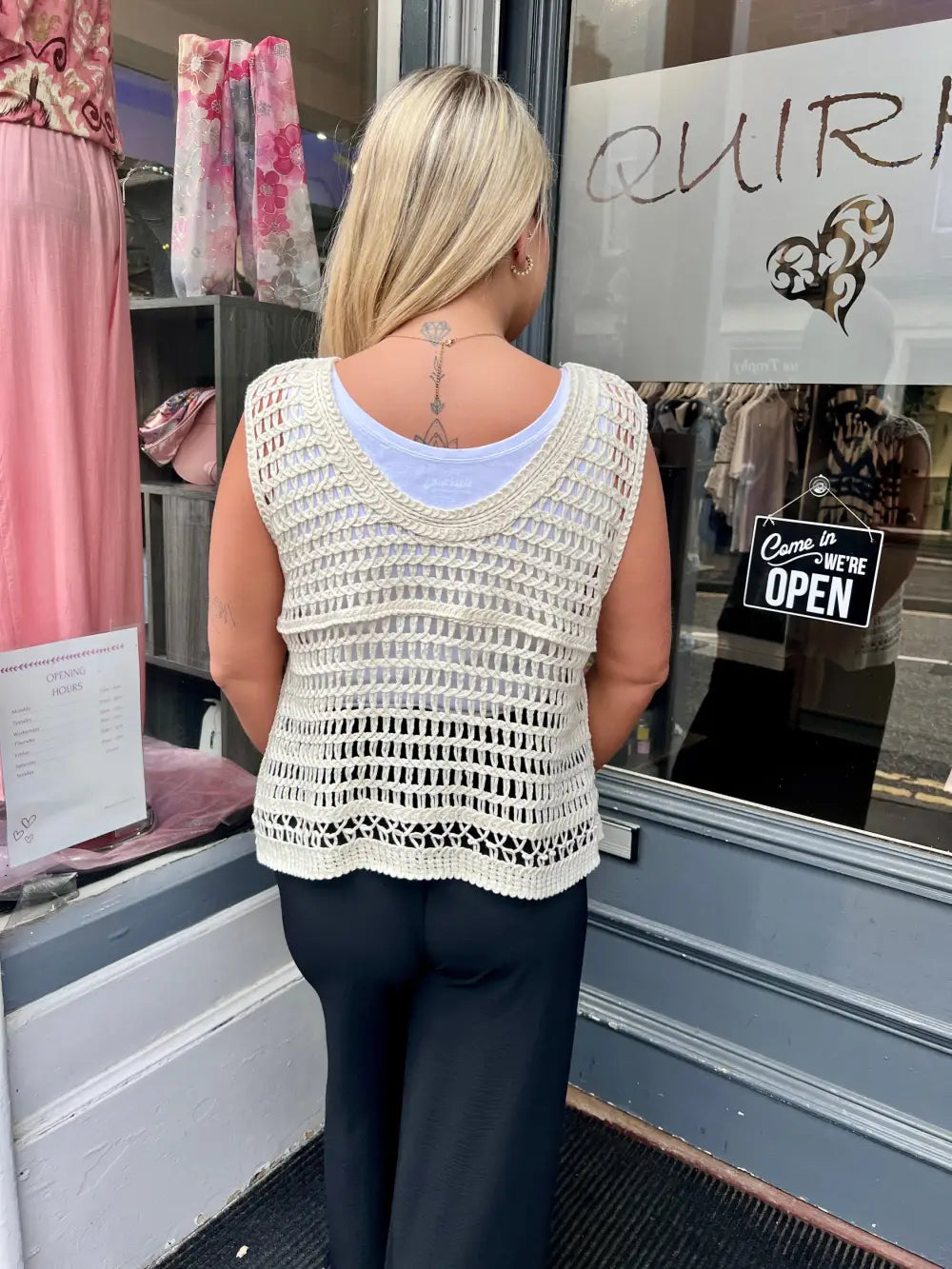 Carlotta Beaded Vest CREAM