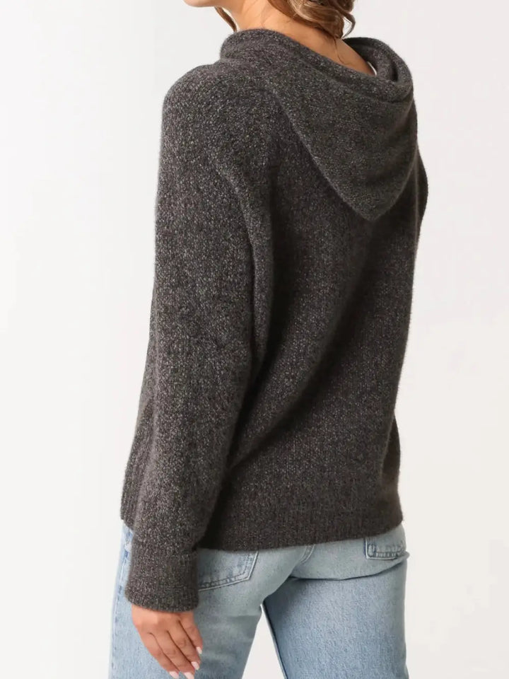 Cassie Soft Feel Hoodie DARK GREY Tops