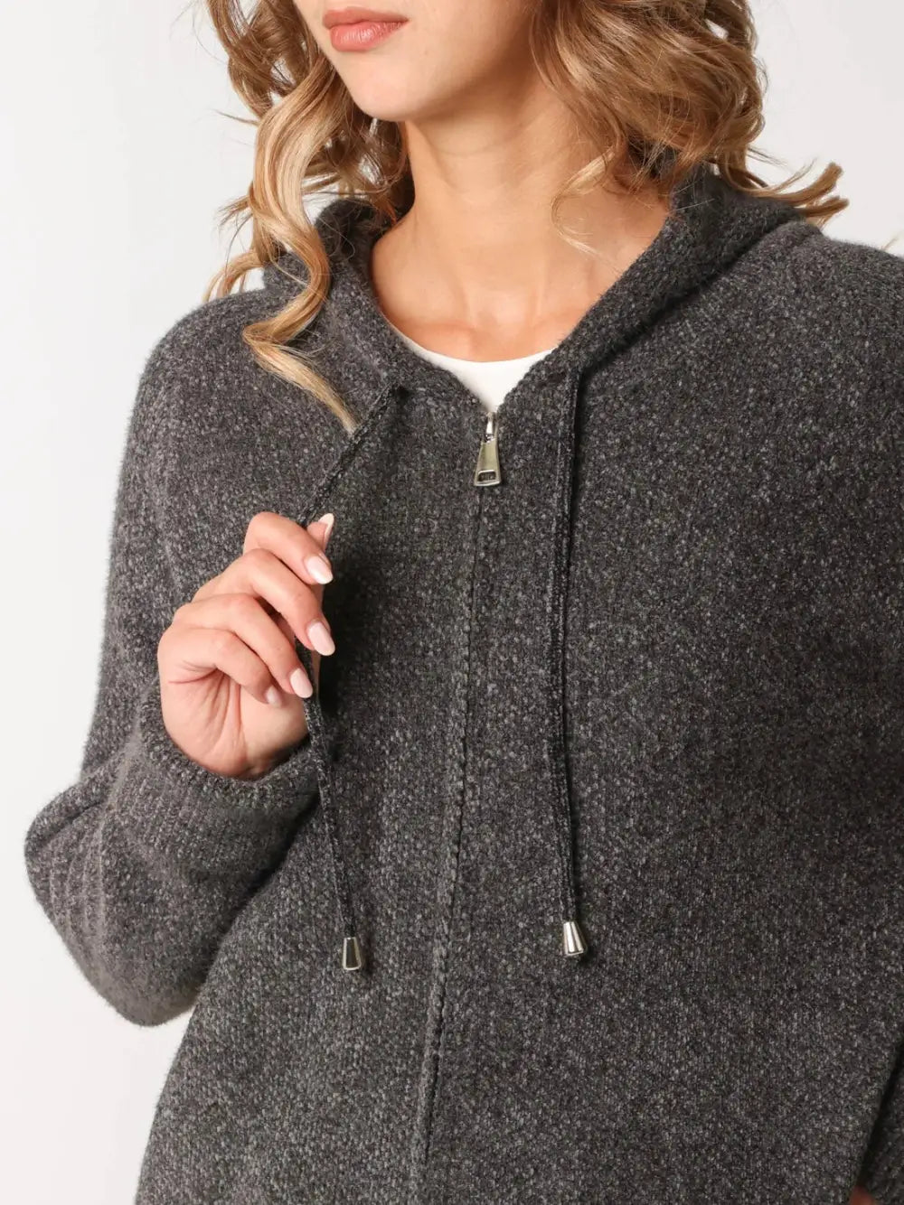 Cassie Soft Feel Hoodie DARK GREY Tops