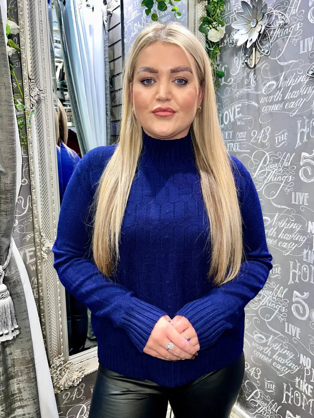 Cassie Textured Jumper NAVY