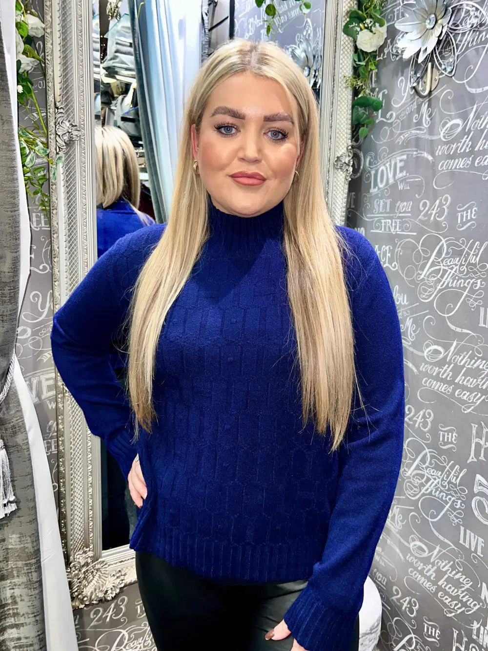 Cassie Textured Jumper NAVY