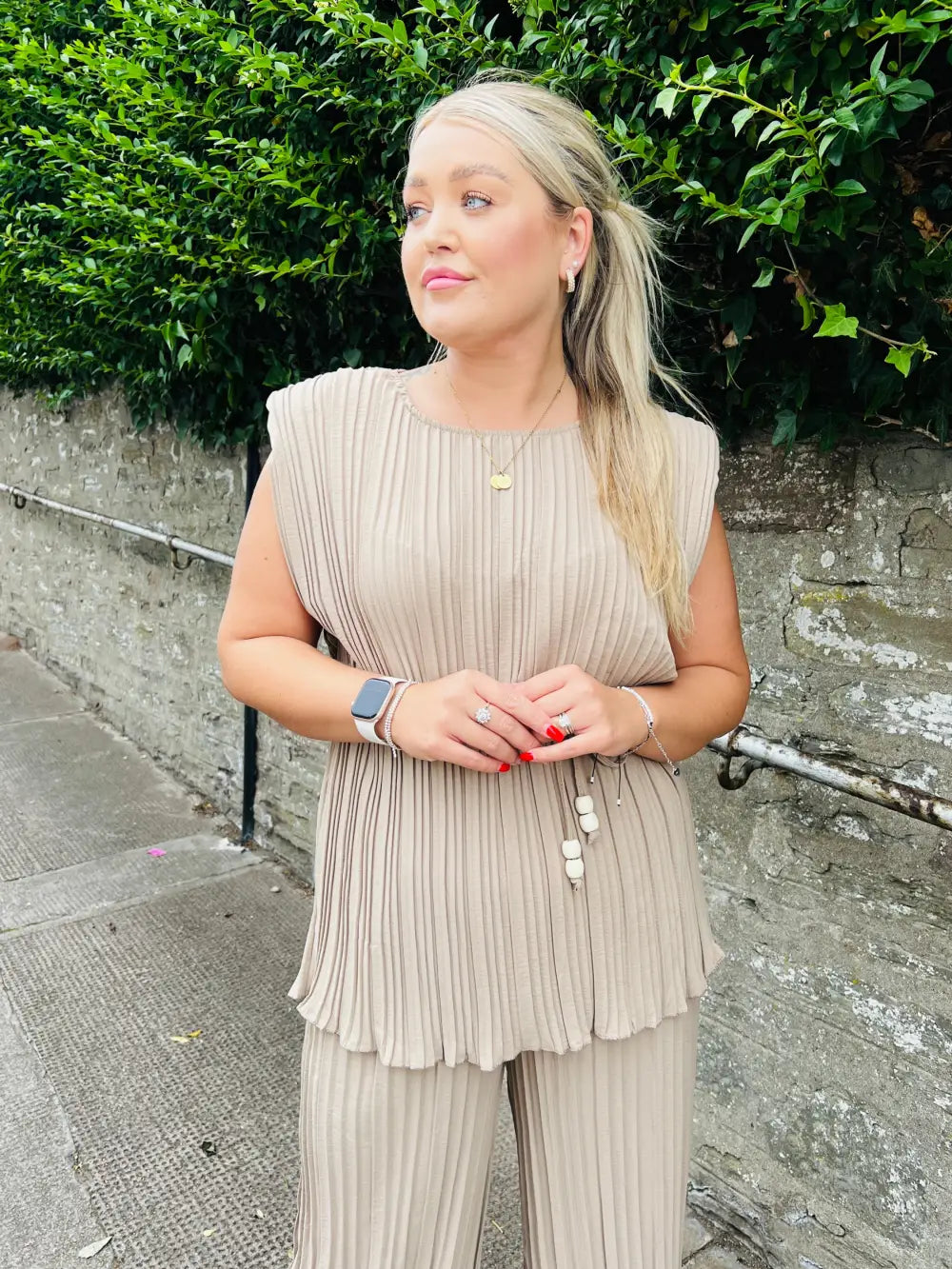 Catalina Pleated Tunic Top MOCHA - Tops