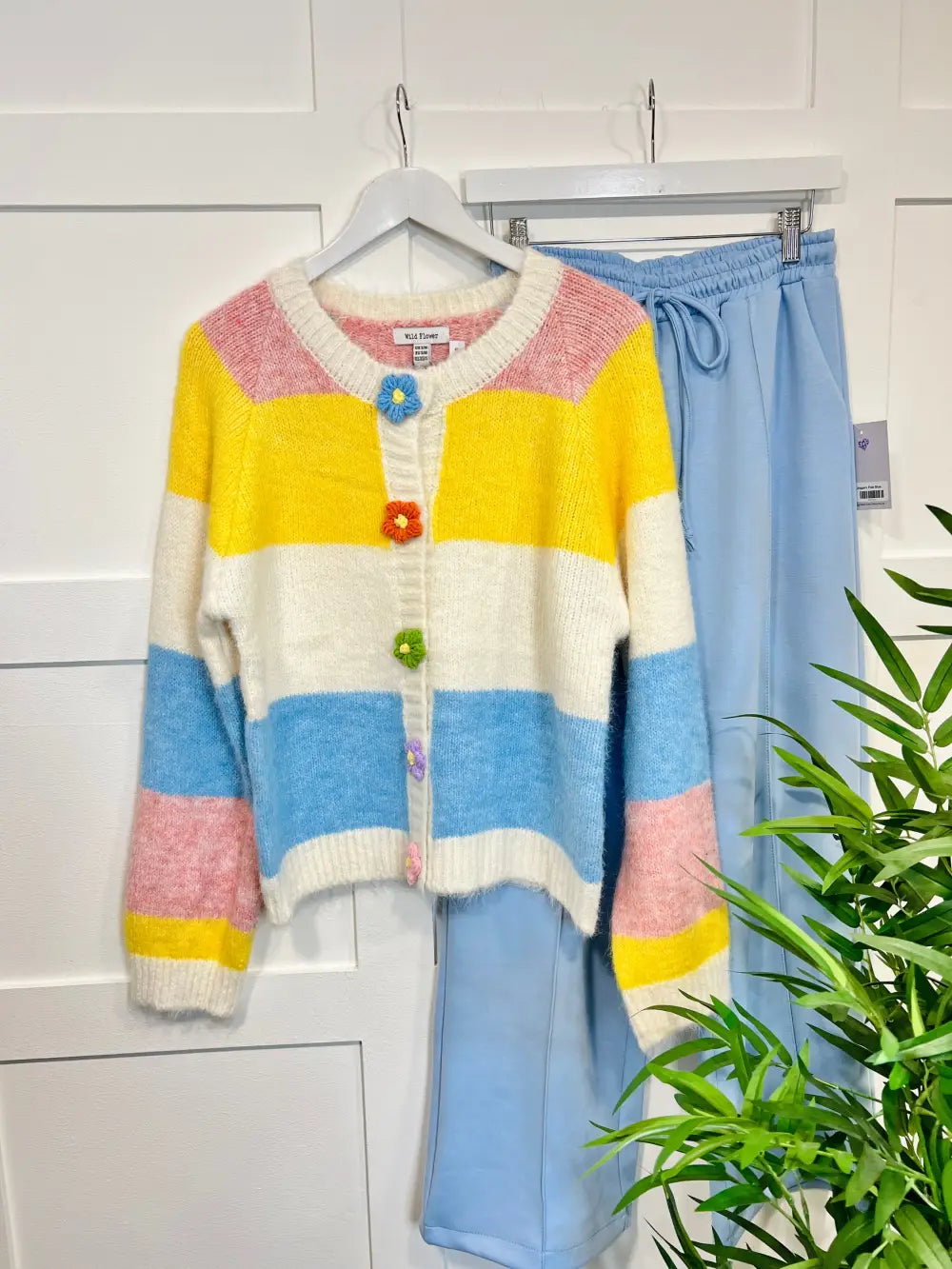 Cherrie Striped Flower Cardigan
