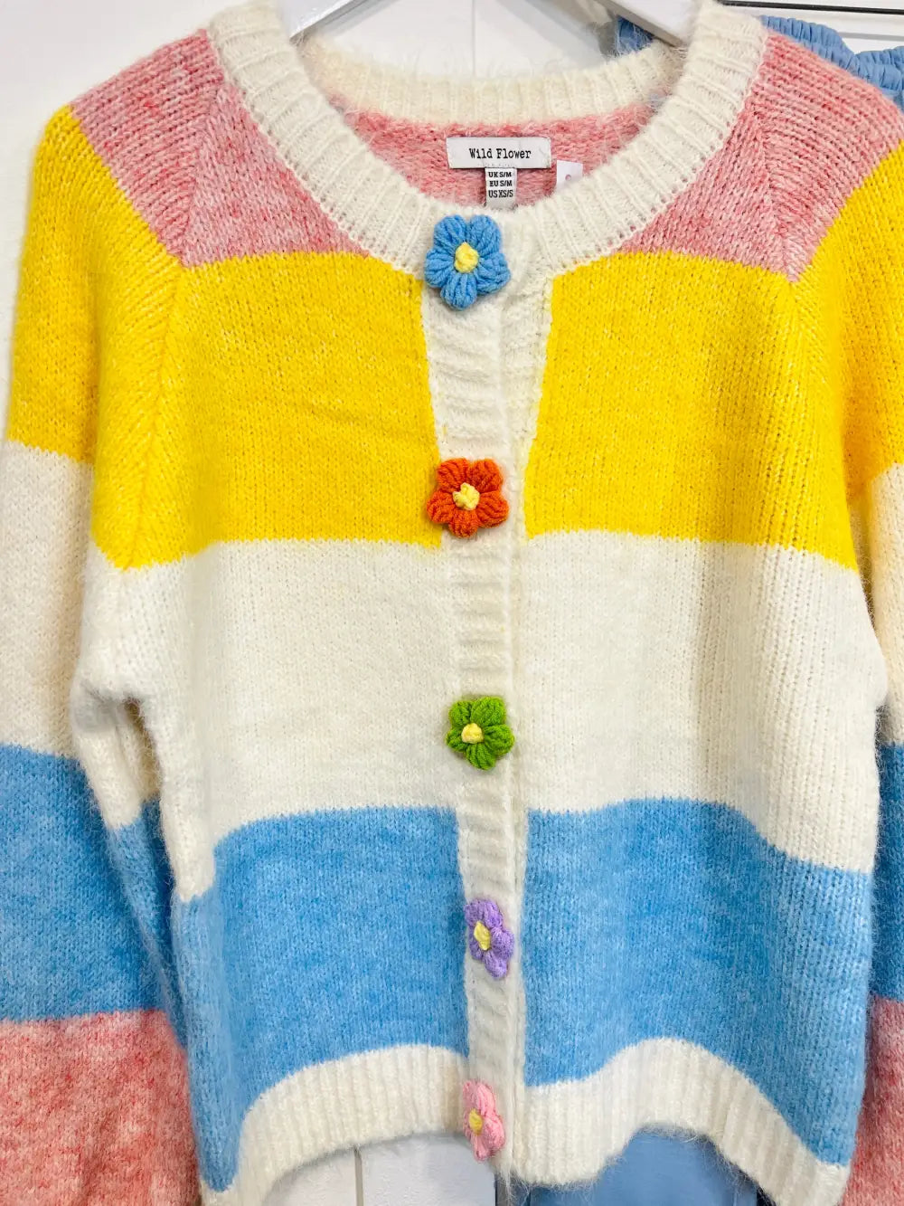 Cherrie Striped Flower Cardigan