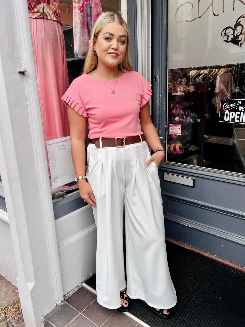 Chrissy Ribbed Top SALMON PINK