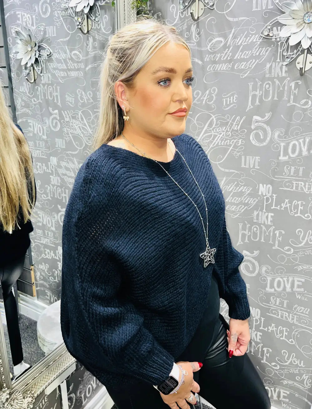 Clara Crossover Jumper BLACK