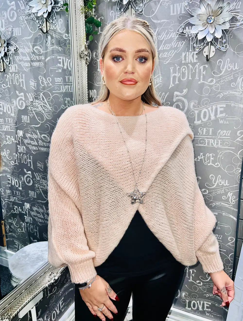 Clara Crossover Jumper LIGHT PINK