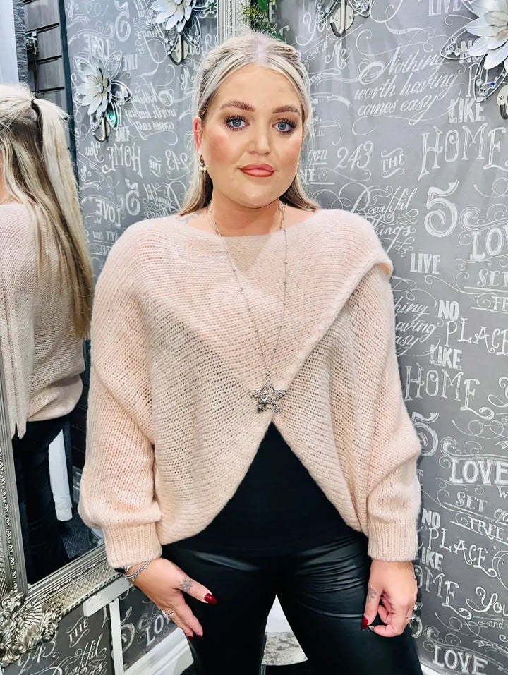 Clara Crossover Jumper LIGHT PINK