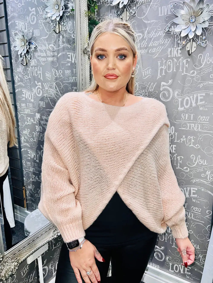 Clara Crossover Jumper LIGHT PINK