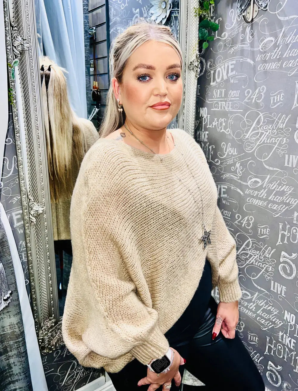 Clara Crossover Jumper OATMEAL
