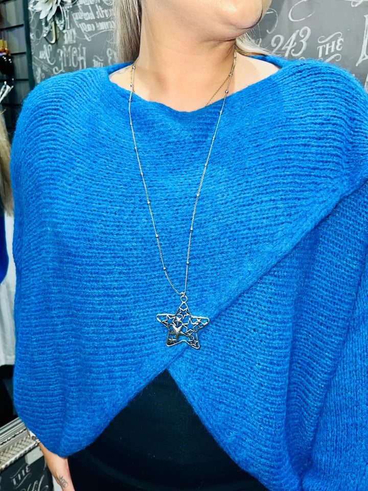 Clara Crossover Jumper TURQUOISE