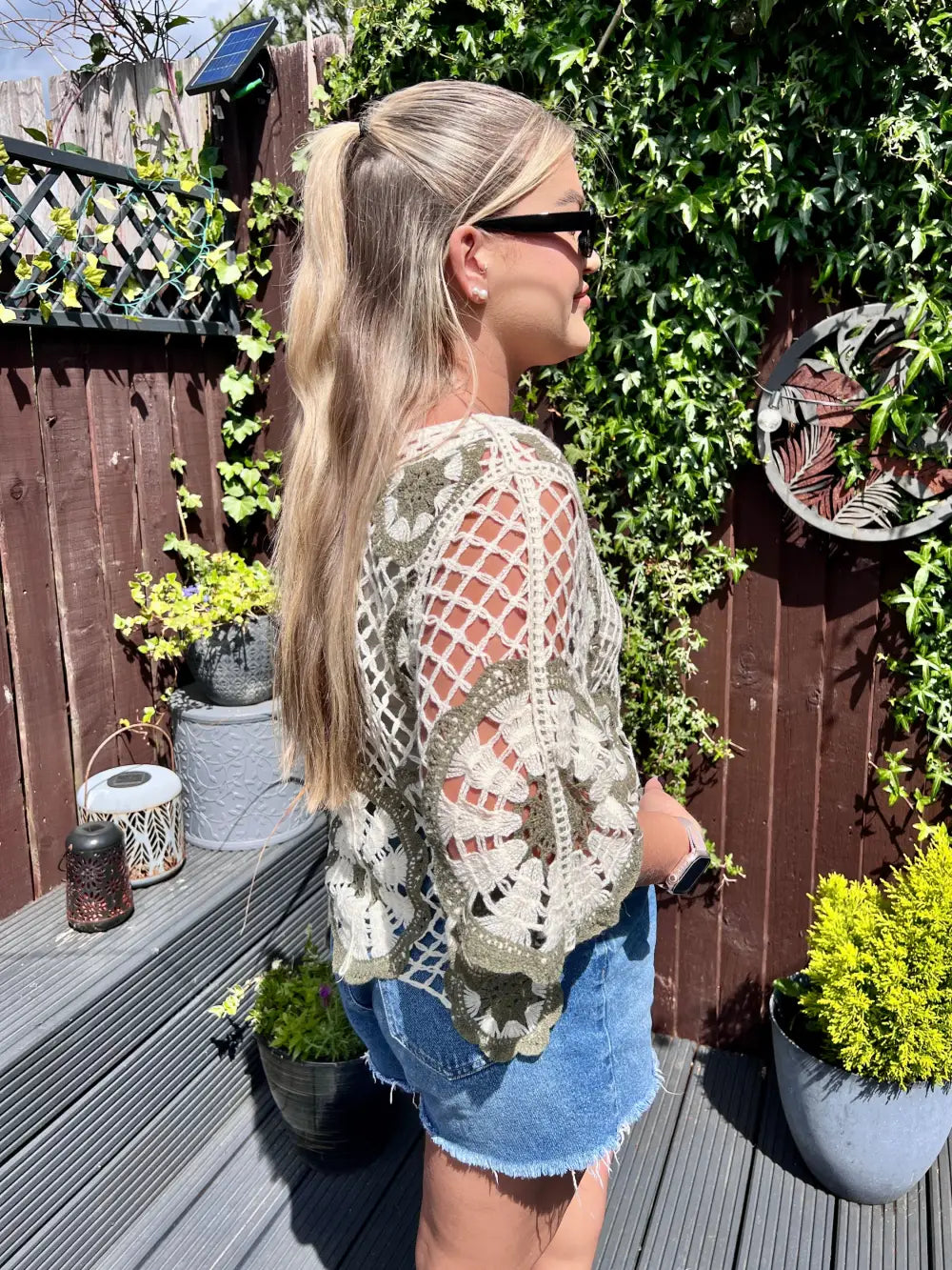 Clarita Crochet Knit KHAKI