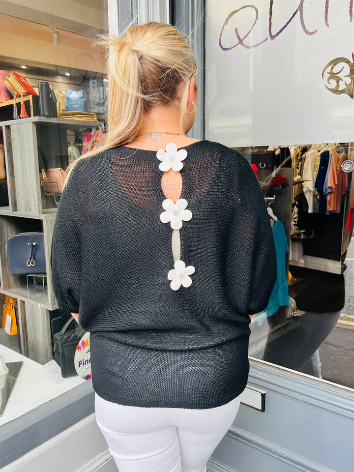 Daisy Back Jumper BLACK