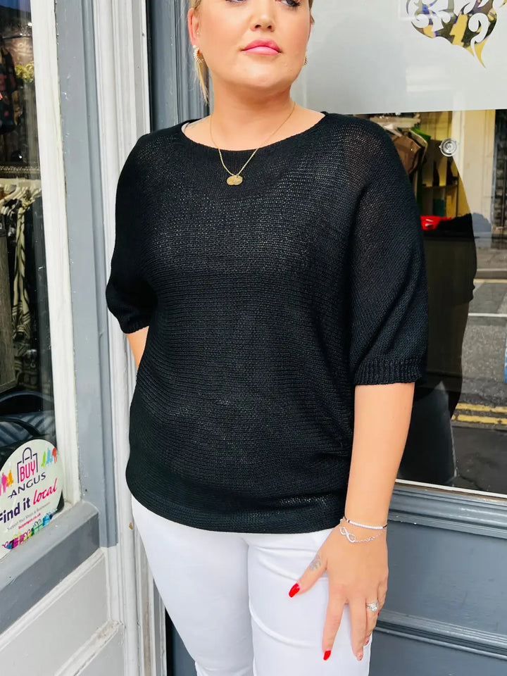 Daisy Back Jumper BLACK