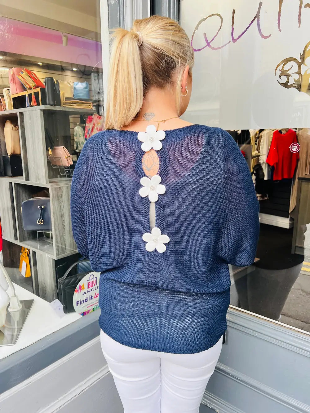 Daisy Back Jumper NAVY