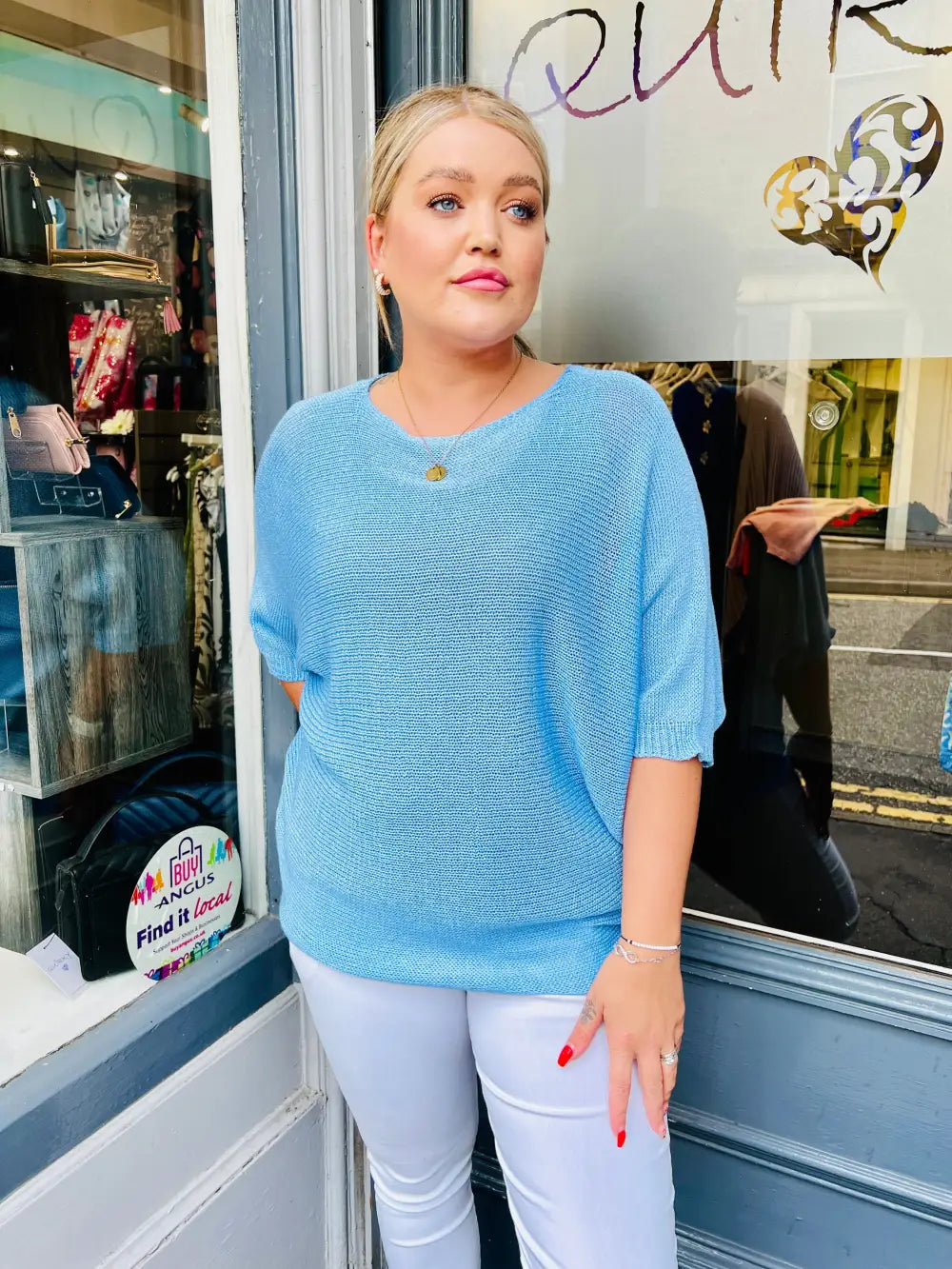 Daisy Back Jumper SKYE BLUE