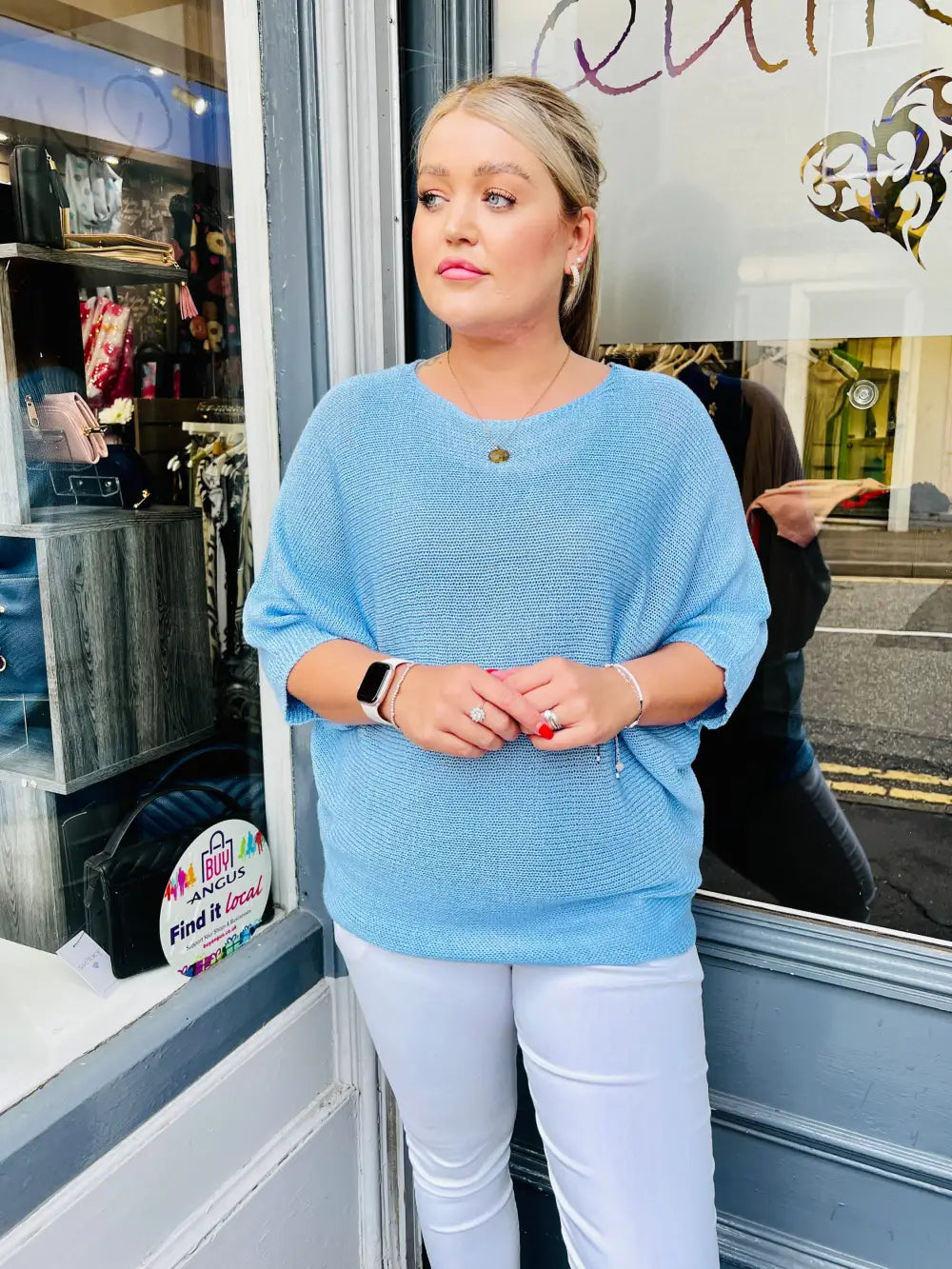 Daisy Back Jumper SKYE BLUE