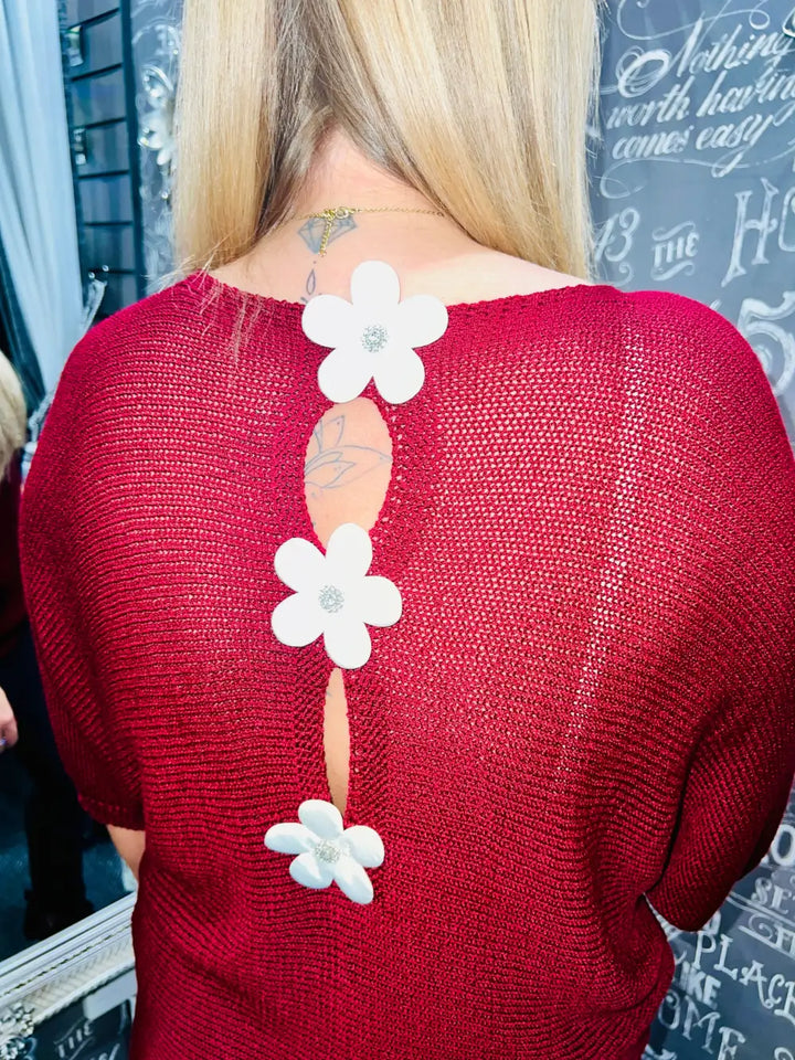Daisy Back Jumper WINE