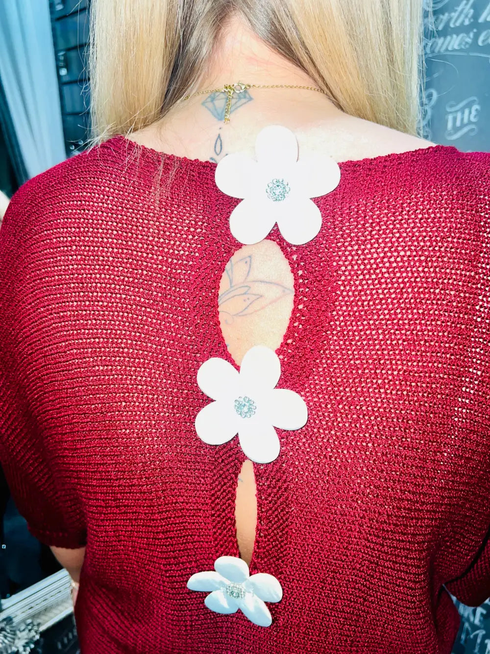 Daisy Back Jumper WINE
