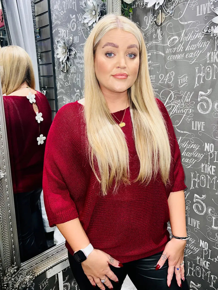 Daisy Back Jumper WINE