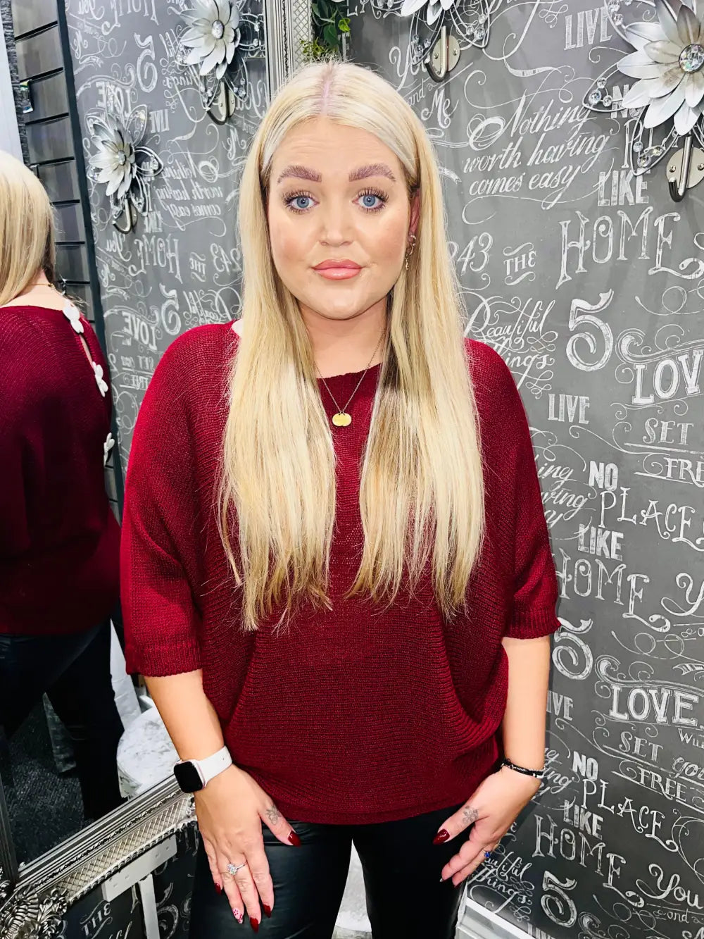 Daisy Back Jumper WINE