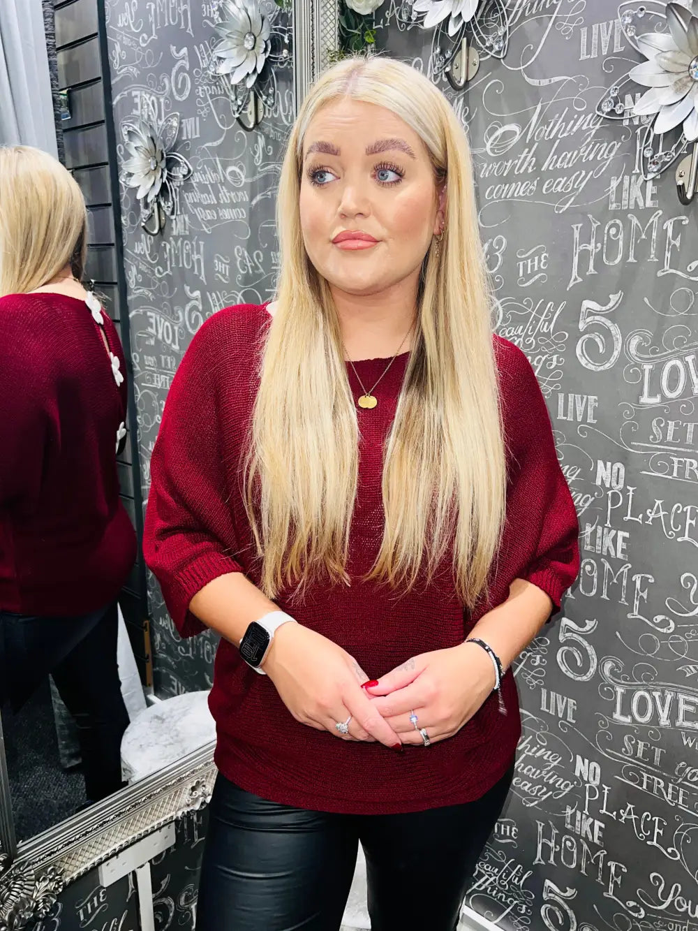 Daisy Back Jumper WINE