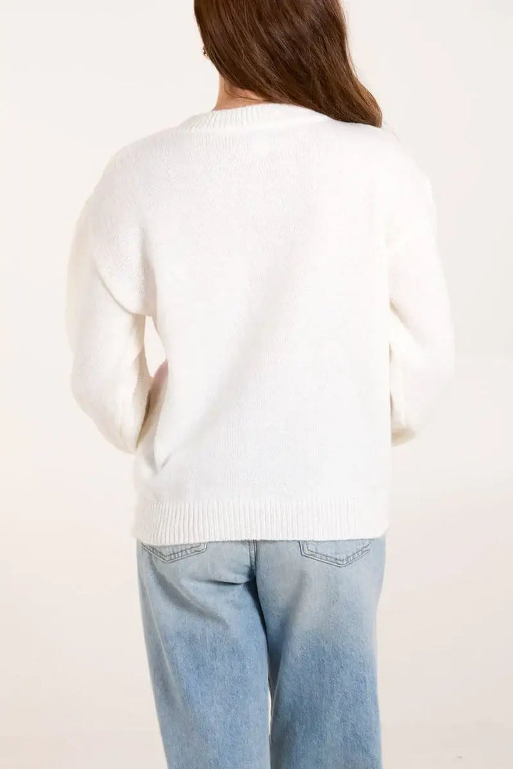 Daisy Knitted Jumper CREAM - Knitwear