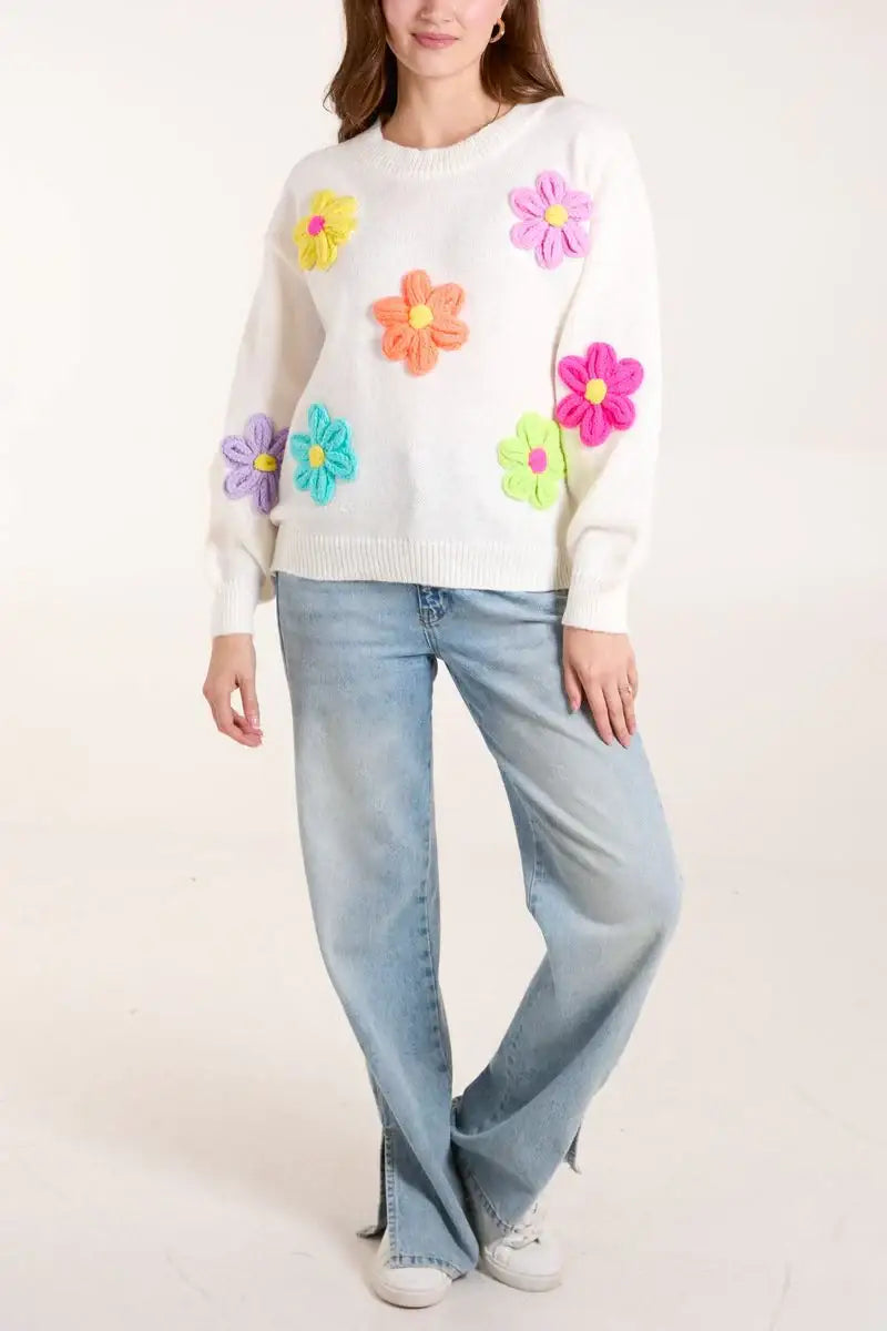 Daisy Knitted Jumper CREAM - Knitwear