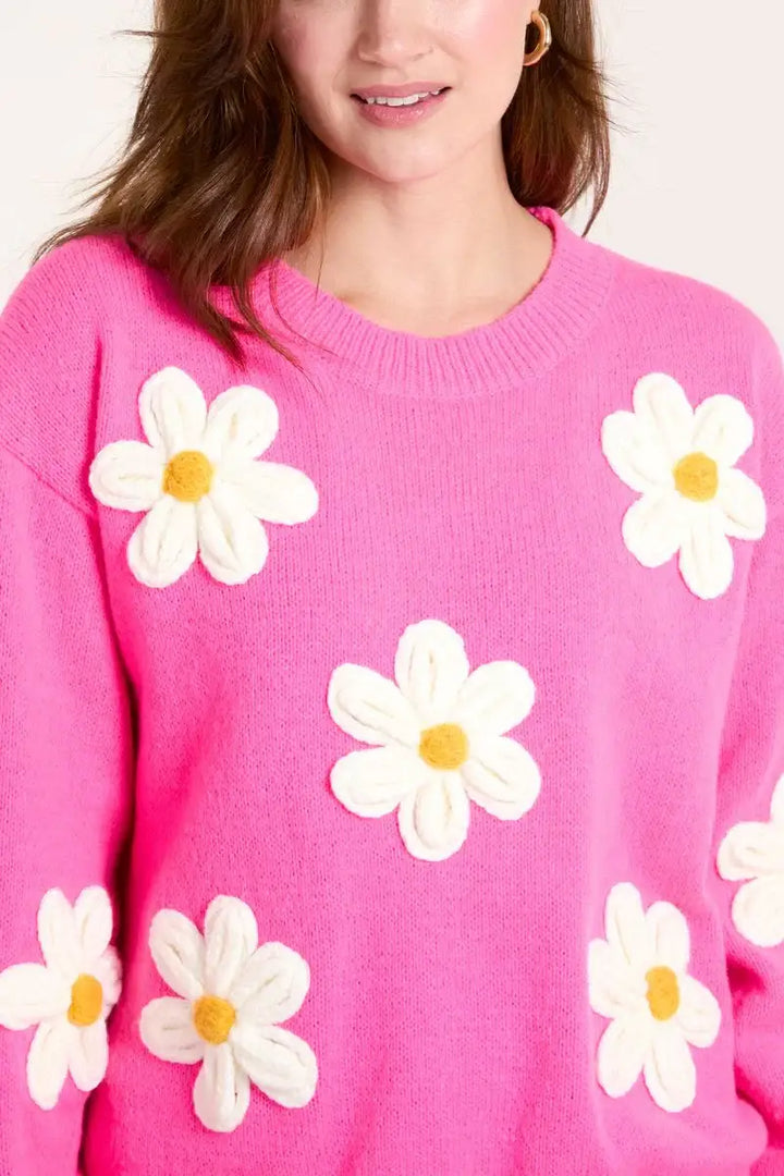 Daisy Knitted Jumper PINK - Knitwear