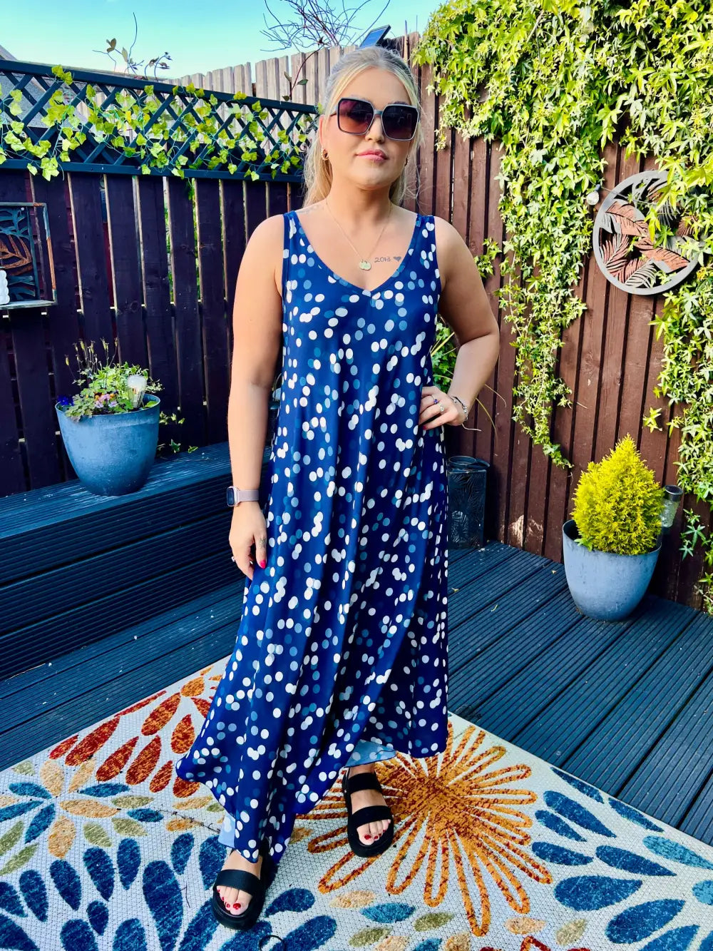 Dakota Polka Dot Dress NAVY