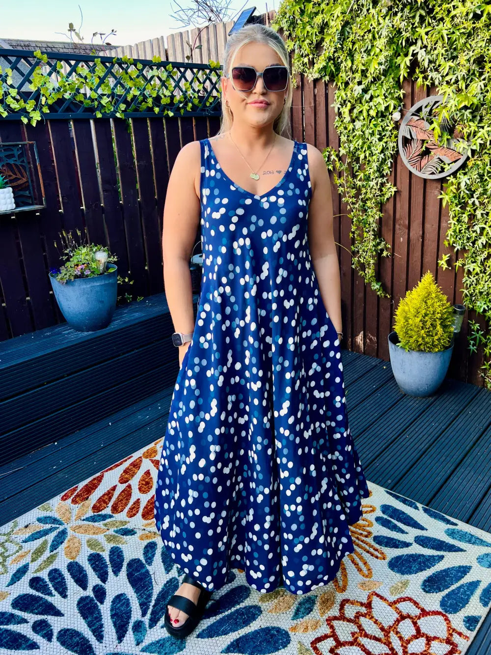 Dakota Polka Dot Dress NAVY