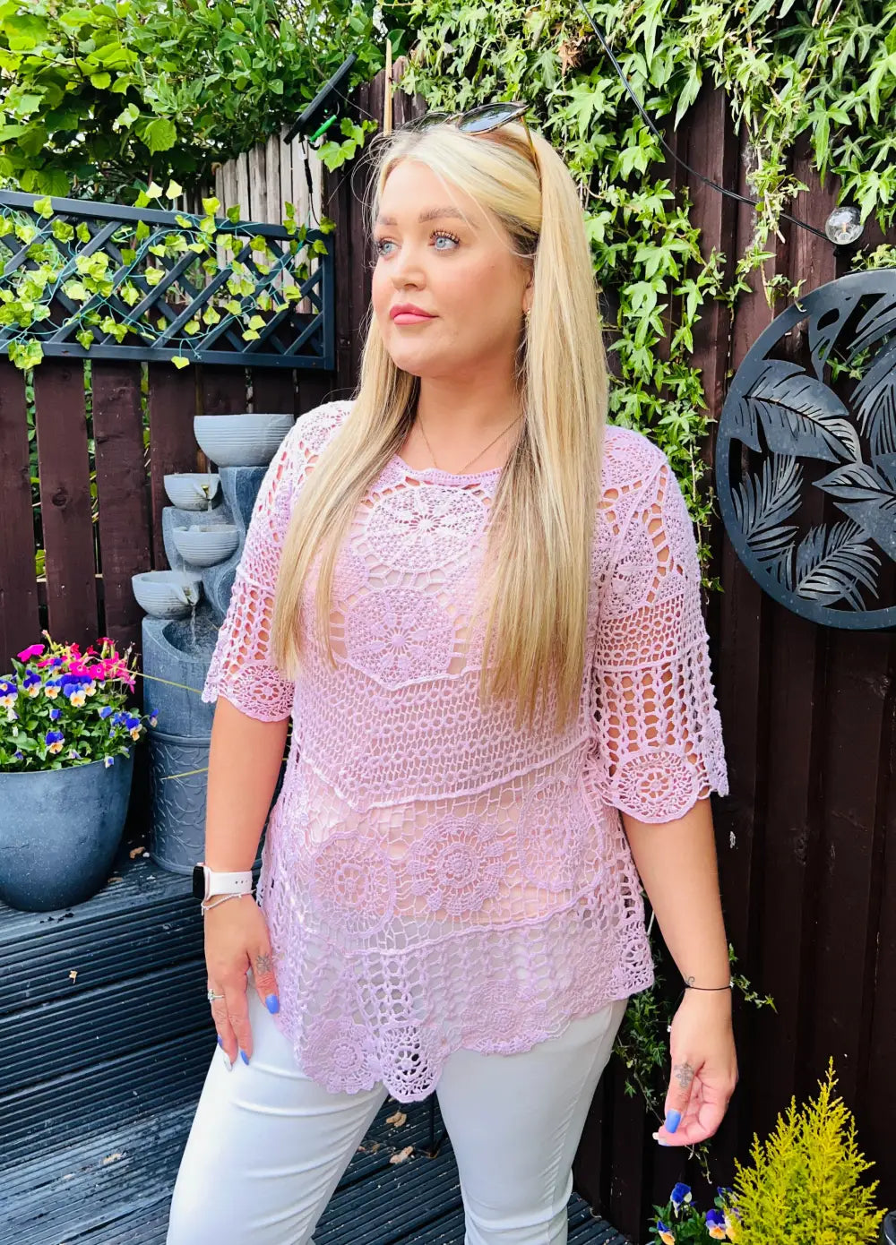 Dionne Crochet and Vest LIGHT PINK