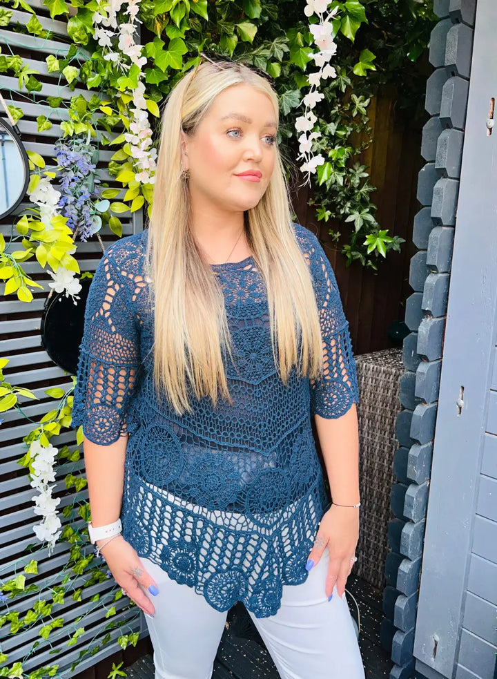 Dionne Crochet and Vest NAVY