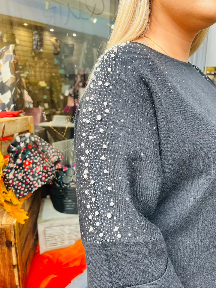 Emily Sparkle and Pearl Knit BLACK