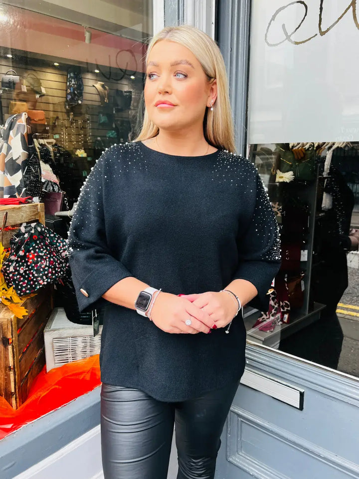 Emily Sparkle and Pearl Knit BLACK