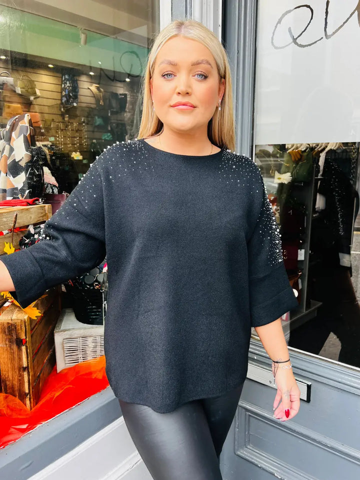 Emily Sparkle and Pearl Knit BLACK