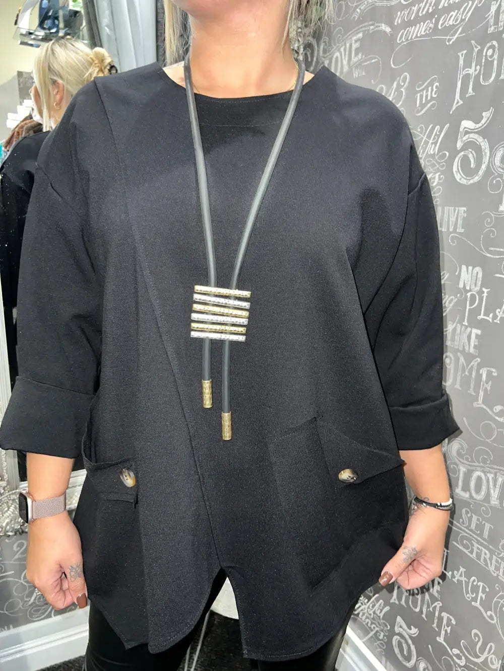 Evie Made In Italy Top BLACK - Tops