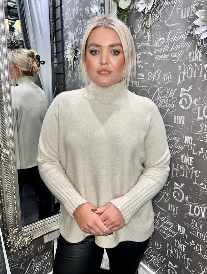 Farrah Italian Knit Jumper BEIGE