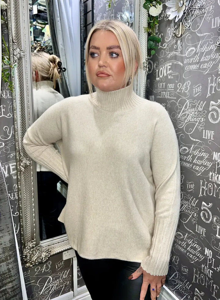 Farrah Italian Knit Jumper BEIGE