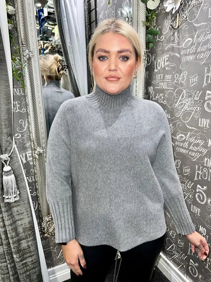 Farrah Italian Knit Jumper GREY