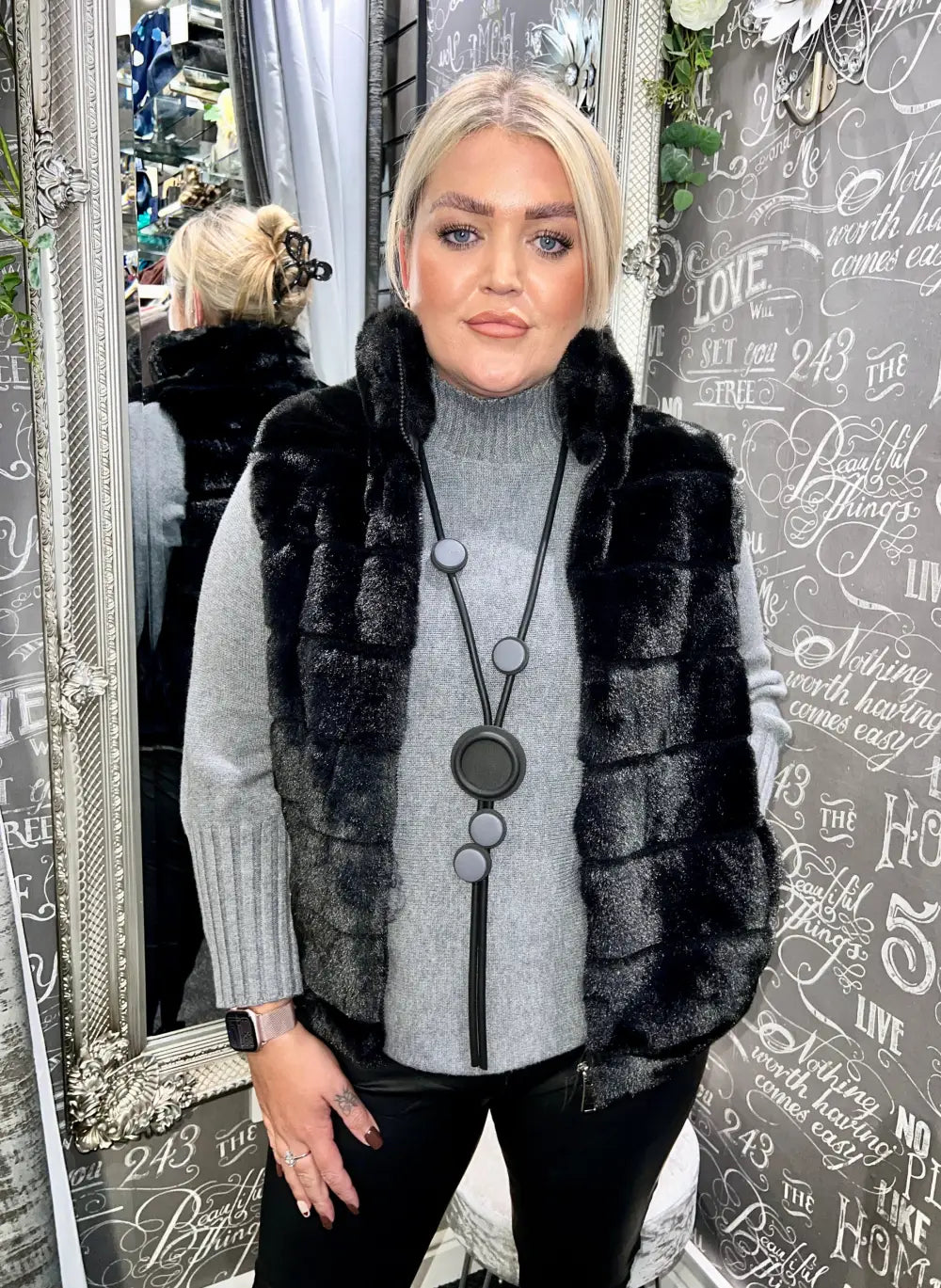 Farrah Italian Knit Jumper GREY