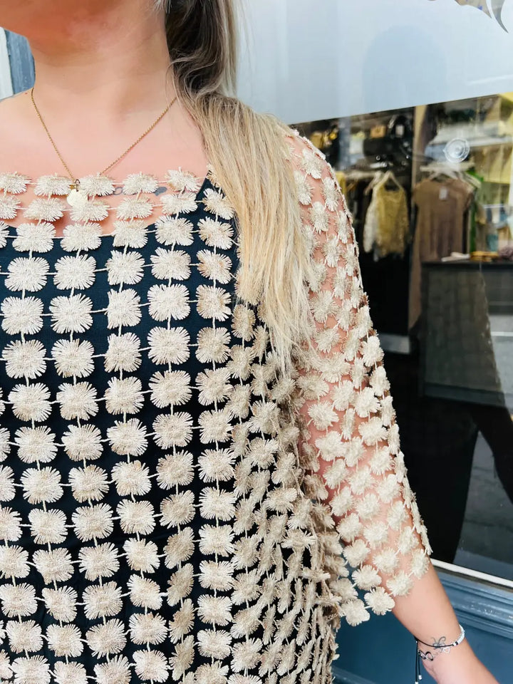 Florence Flower Top GOLD