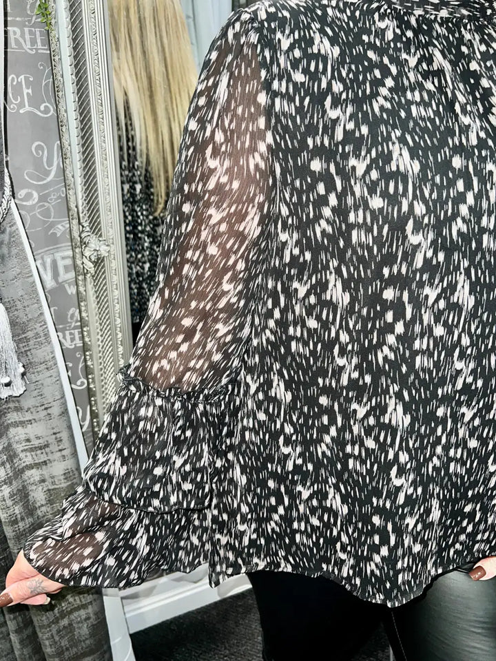 Freya Frill Sleeve Blouse - Blouse