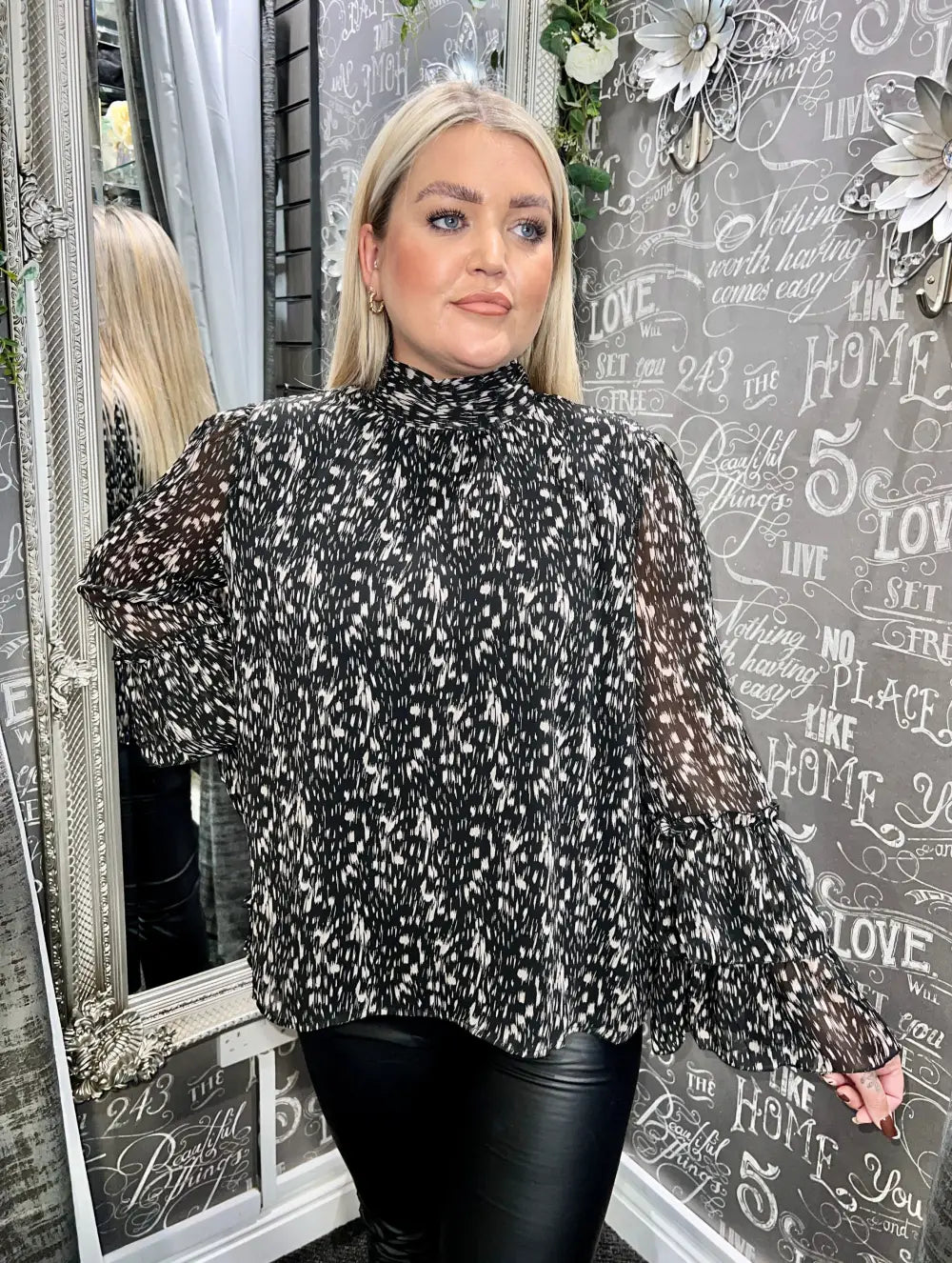 Freya Frill Sleeve Blouse - Blouse