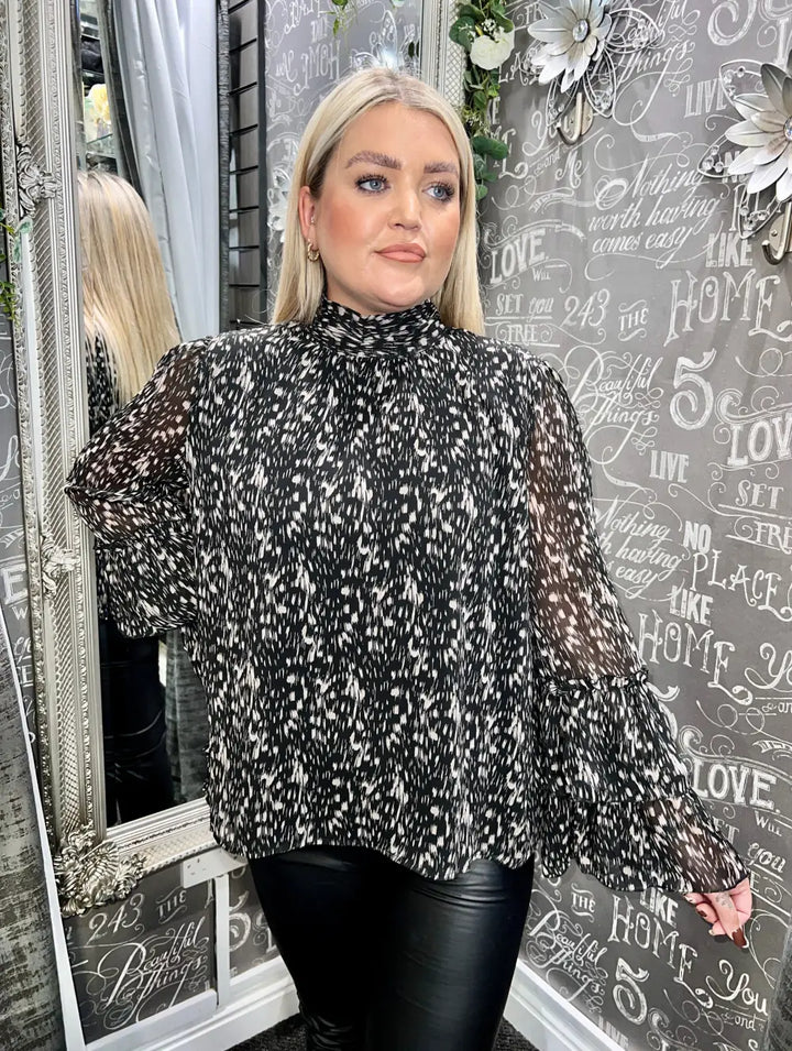 Freya Frill Sleeve Blouse - Blouse