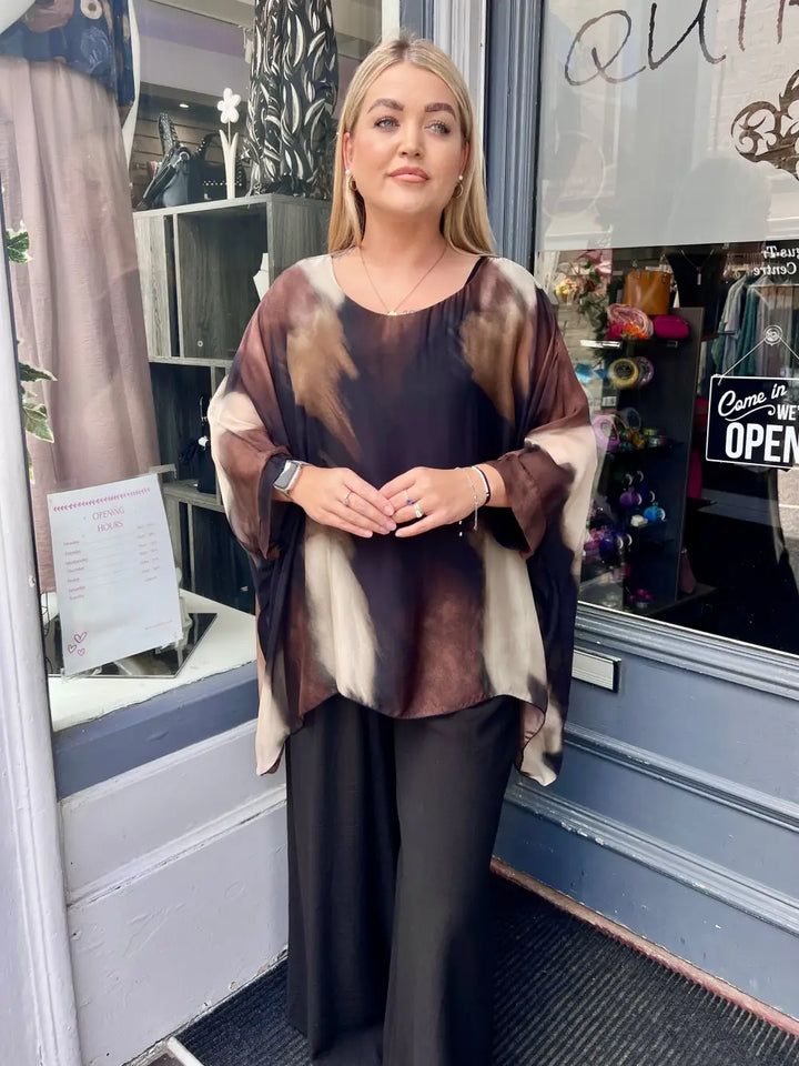 Grace Floaty Silk Blouse BLACK