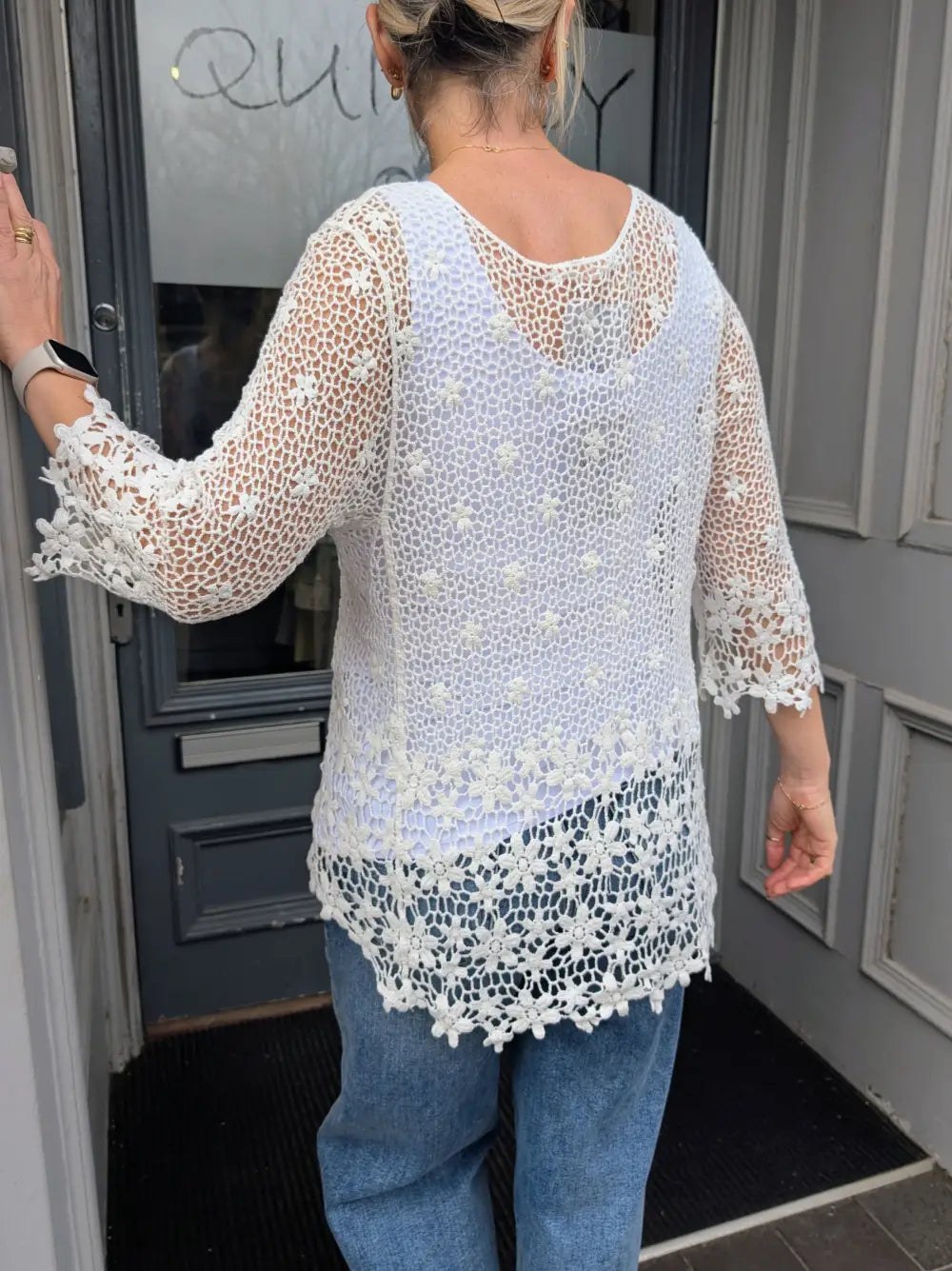 Gracee Crochet Top WHITE