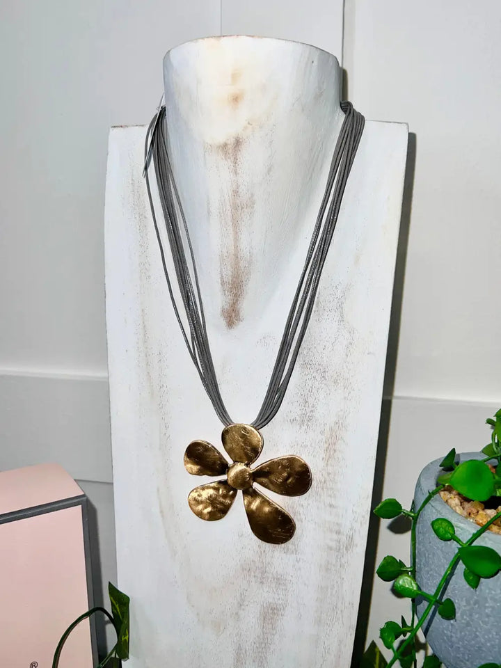 Gracee Large Daisy Shape Pendant GD