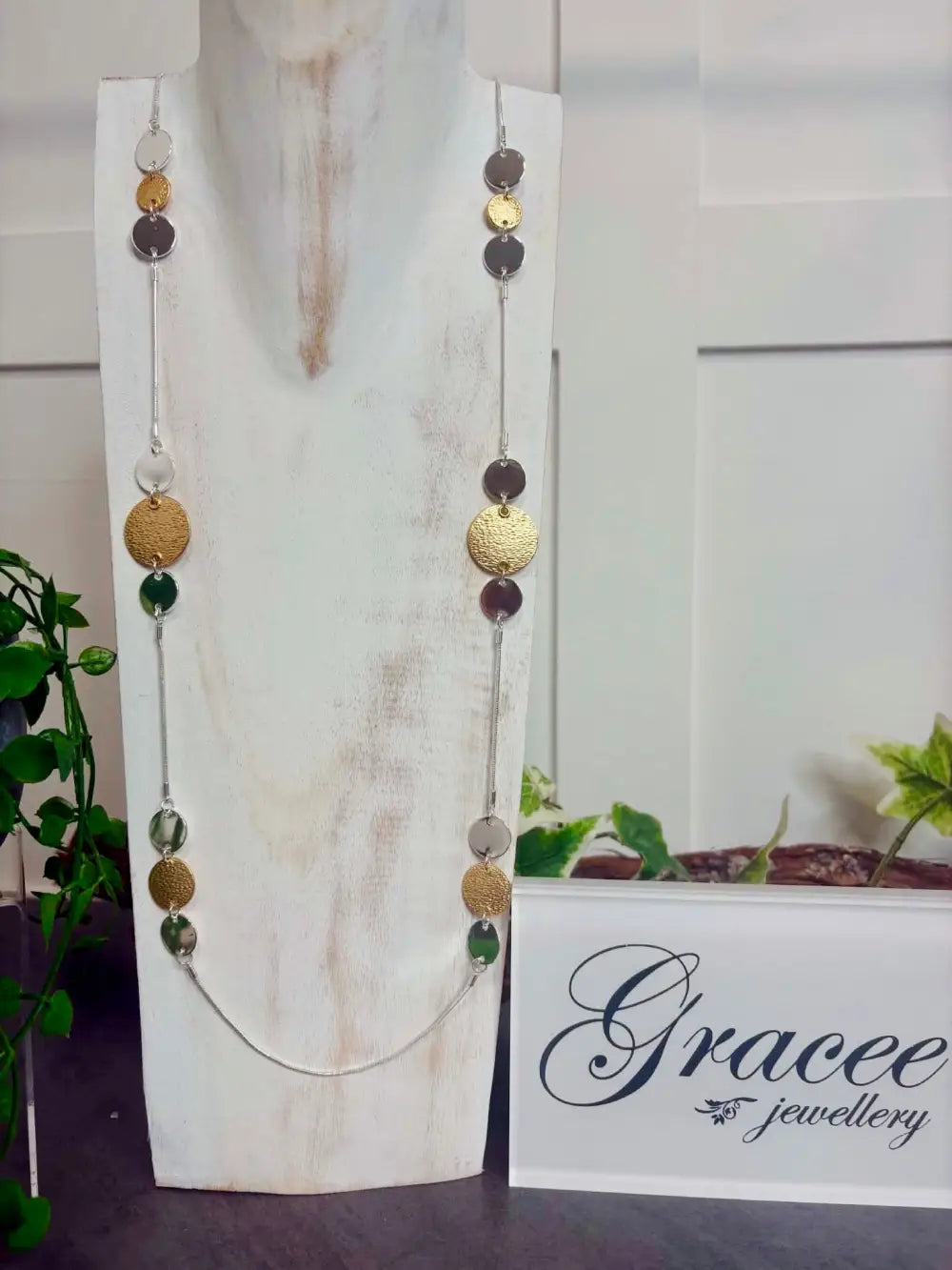 Gracee Long Disc Two Tone SILVER/GOLD
